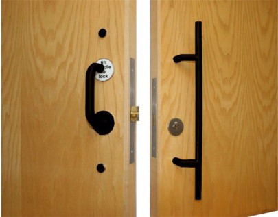 Jeflock Sliding Door Accessible Toilet Lock Matt Black